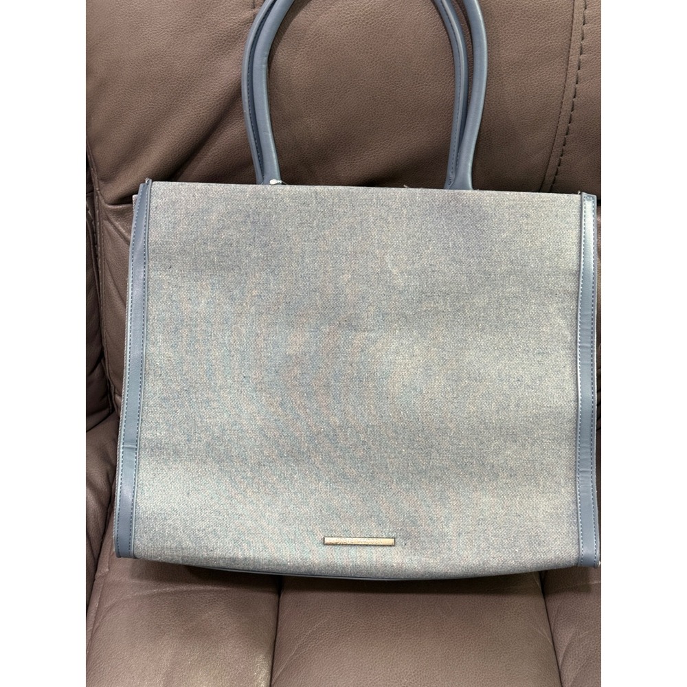 Steve Madden Denim Tote Bag Light Wash Casual Everyday Carryall